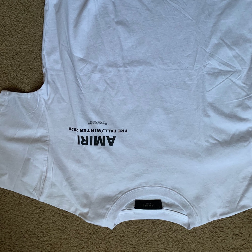 Amiri Tshirt size Large whit black fall